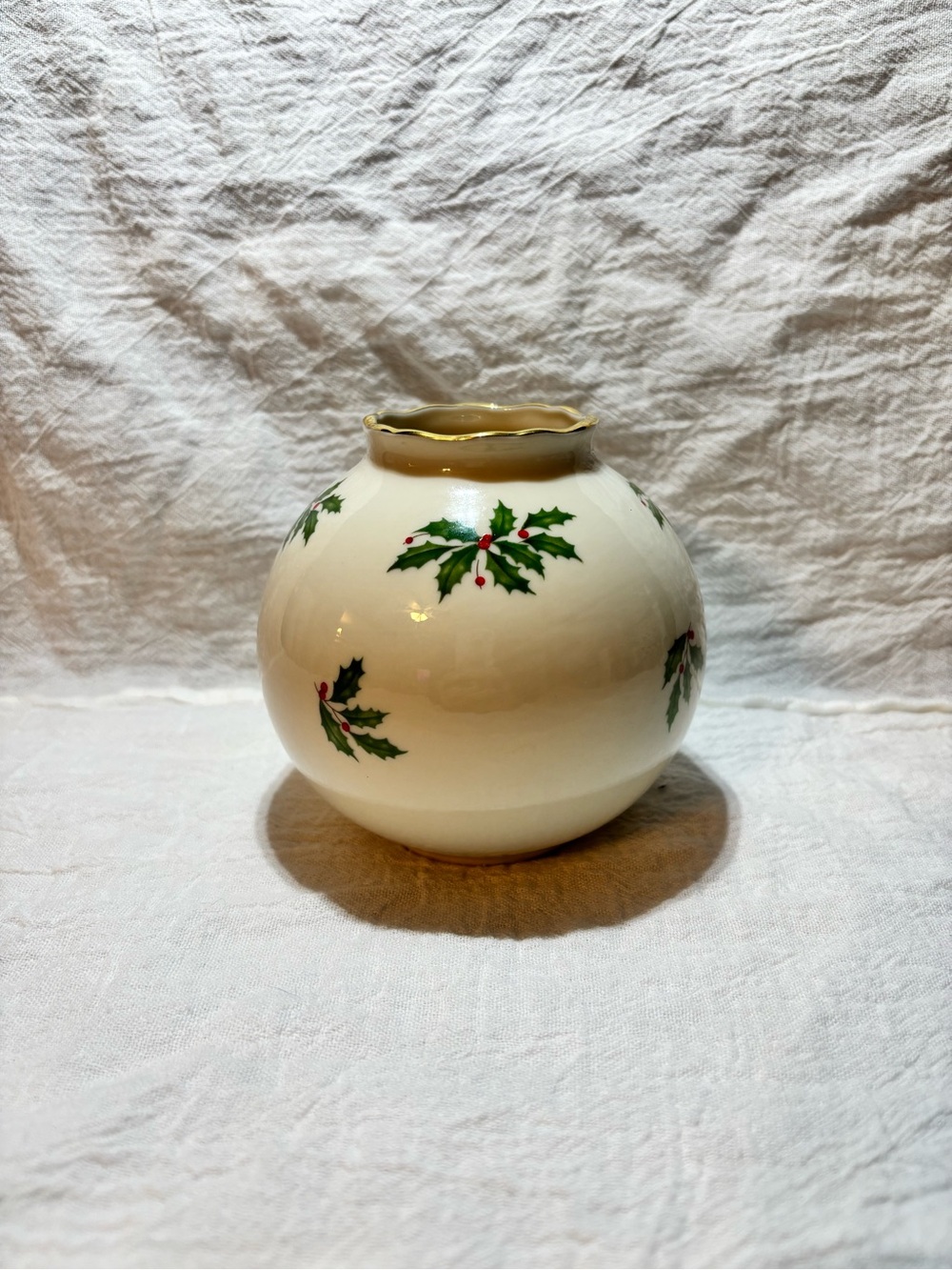 Vintage Lenox Holiday Globe Vase